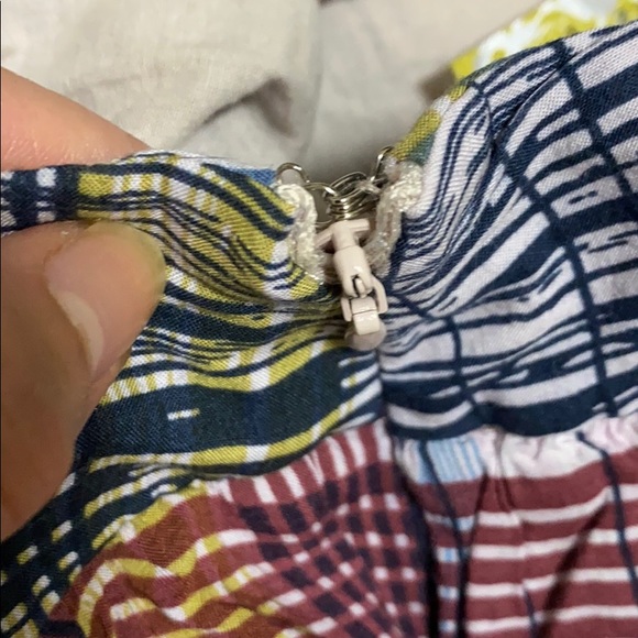 Anthropologie Mini Plaid Color Block Summer Skirt - Picture 3 of 5